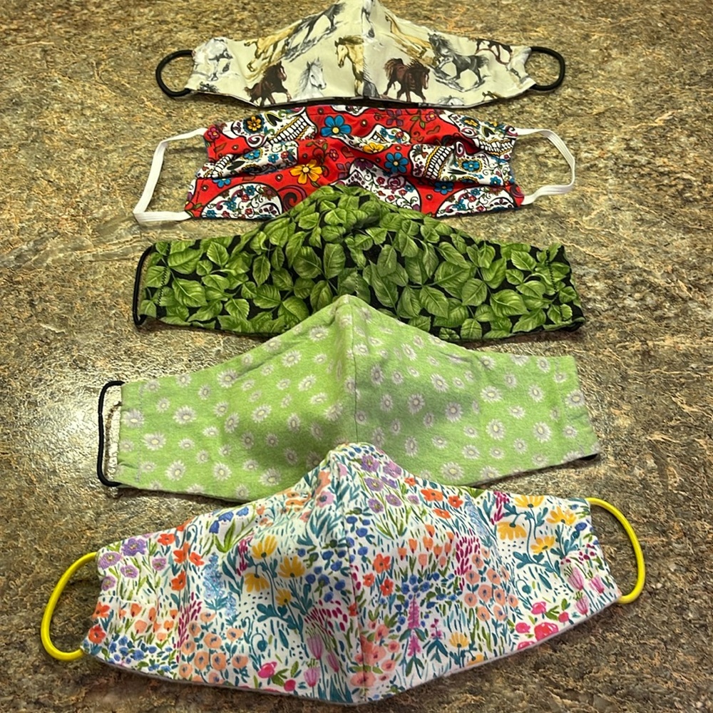 Set of 5 homemade masks